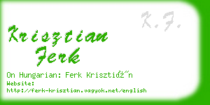 krisztian ferk business card